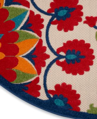 Aloha ALH20 7'10" x 7'10" Round Outdoor Area Rug