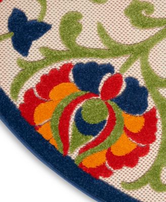 Aloha ALH17 5'3" x 5'3" Round Outdoor Area Rug