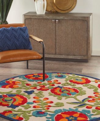 Aloha ALH17 4' x 4' Round Outdoor Area Rug
