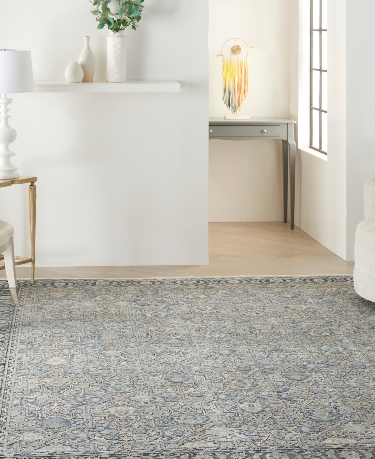 Nourison Home Starry Nights Stn10 8' X 10' Area Rug In Gray,navy