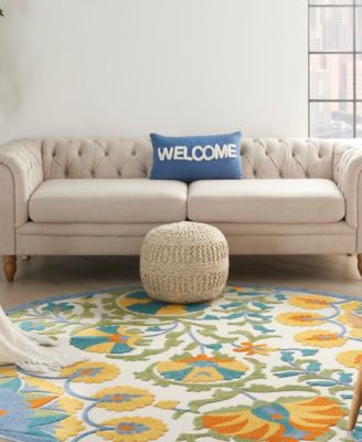 Aloha ALH22 7'10" x 7'10" Round Outdoor Area Rug