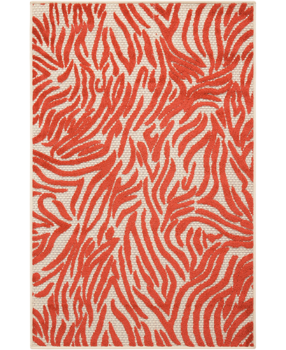 Nourison Aloha Alh04 2'8" X 4' Outdoor Area Rug In Red