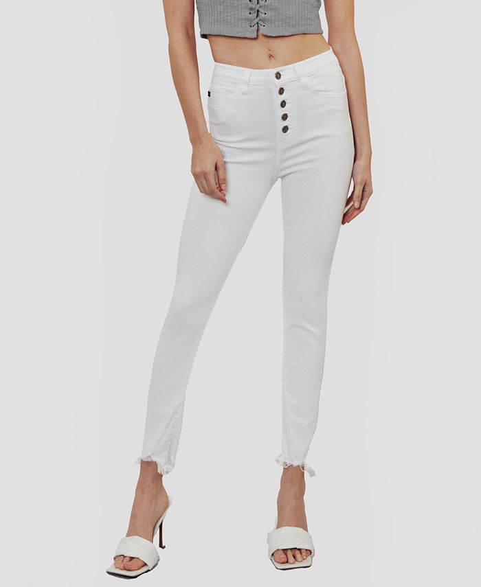 Macy's white skinny jeans sale
