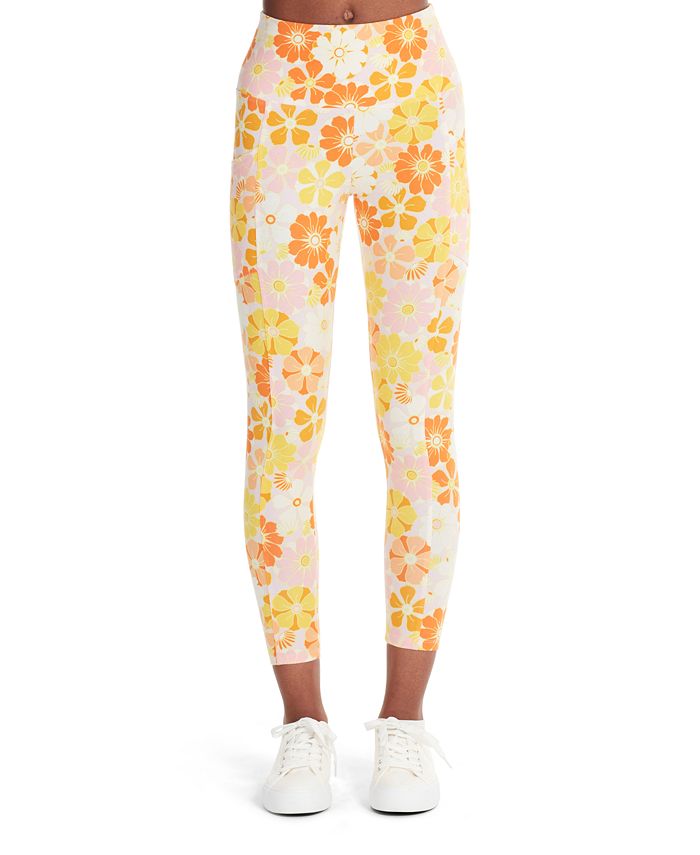 Marc New York Marc New York Women's Performance 7/8 High-Rise Printed  Legging with Side Pockets Pants - Macy's