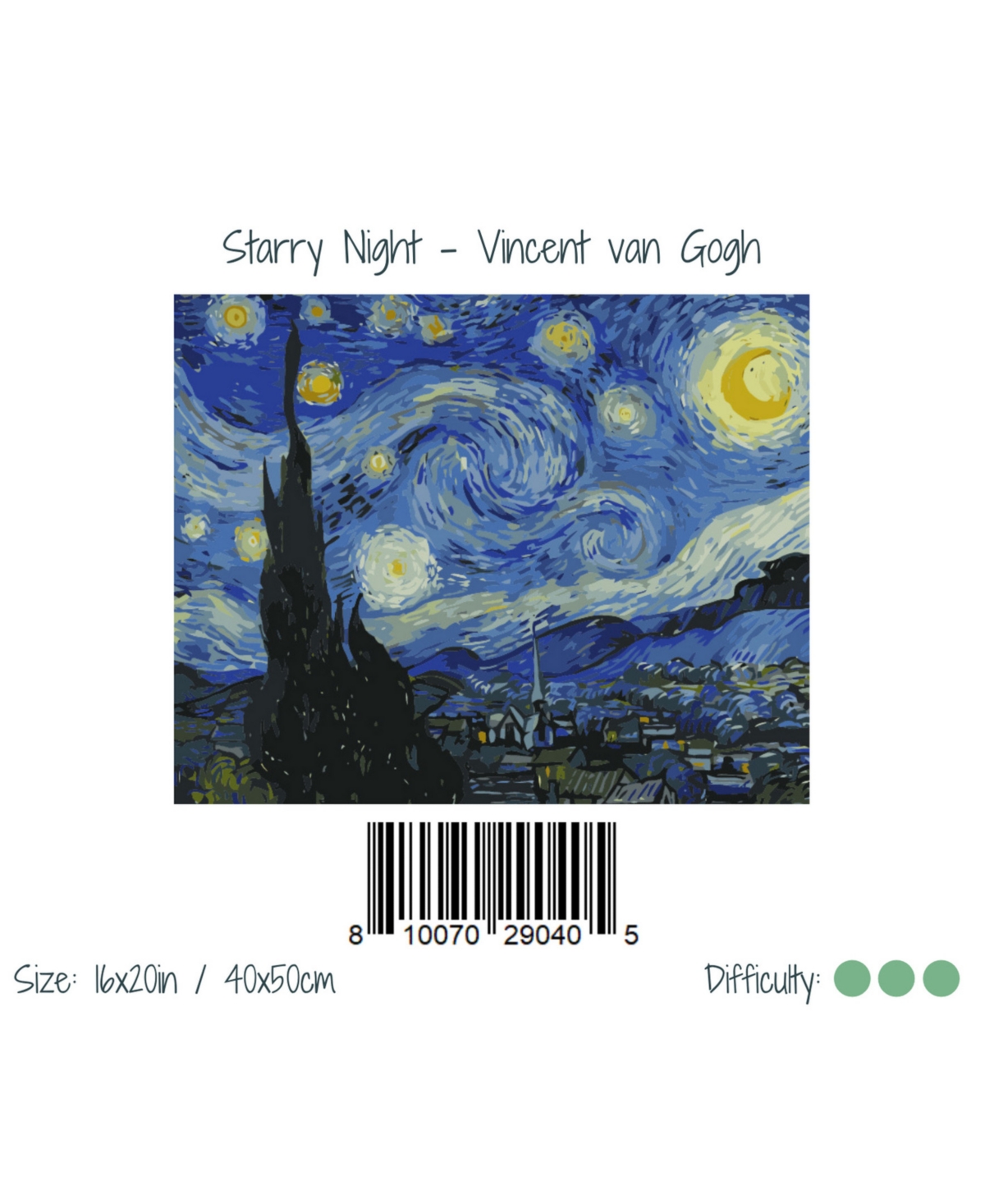 Winnie's Picks Adult Paint by Numbers Starry Night Advanced Set, 30 Piece