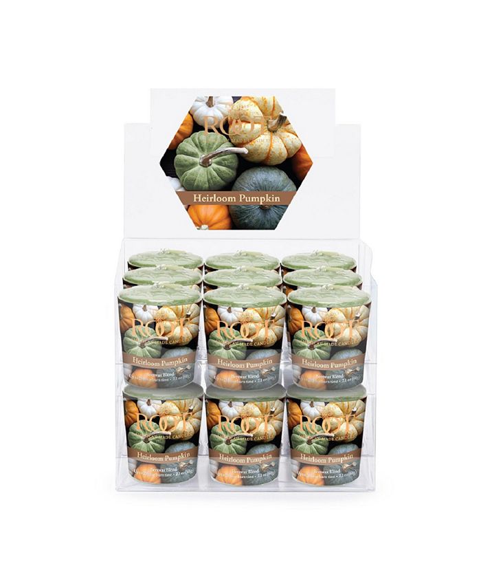 ROOT CANDLES Votive Heirloom Pumpkin 20 Hour Candles Set, 18 Piece Macy's