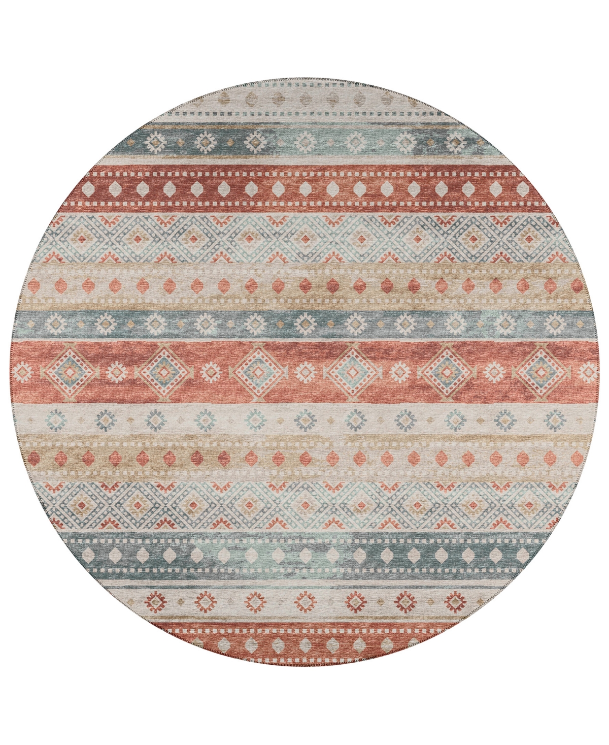 D Style Buttes BTS12 6' x 6' Round Area Rug - Saffron