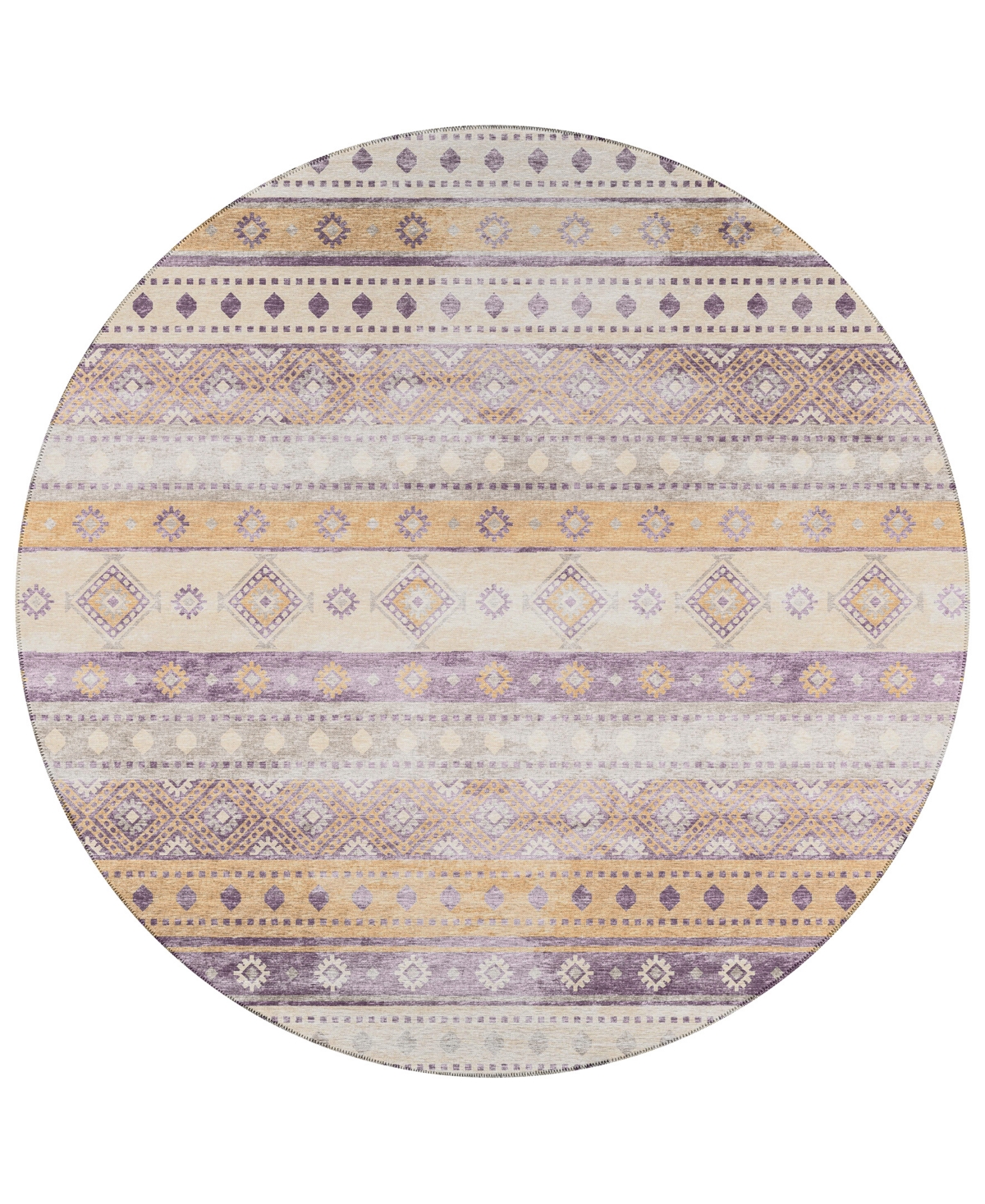 D Style Buttes BTS12 6' x 6' Round Area Rug - Mauve