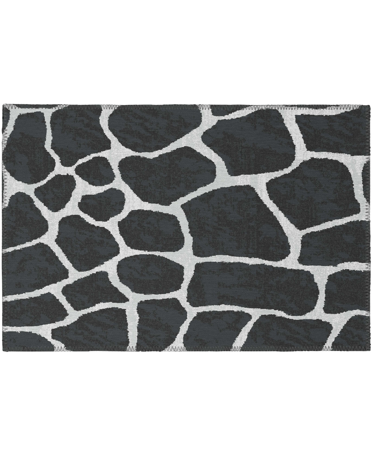 D Style Mansa Msa4 1'8" X 2'6" Area Rug In Midnight