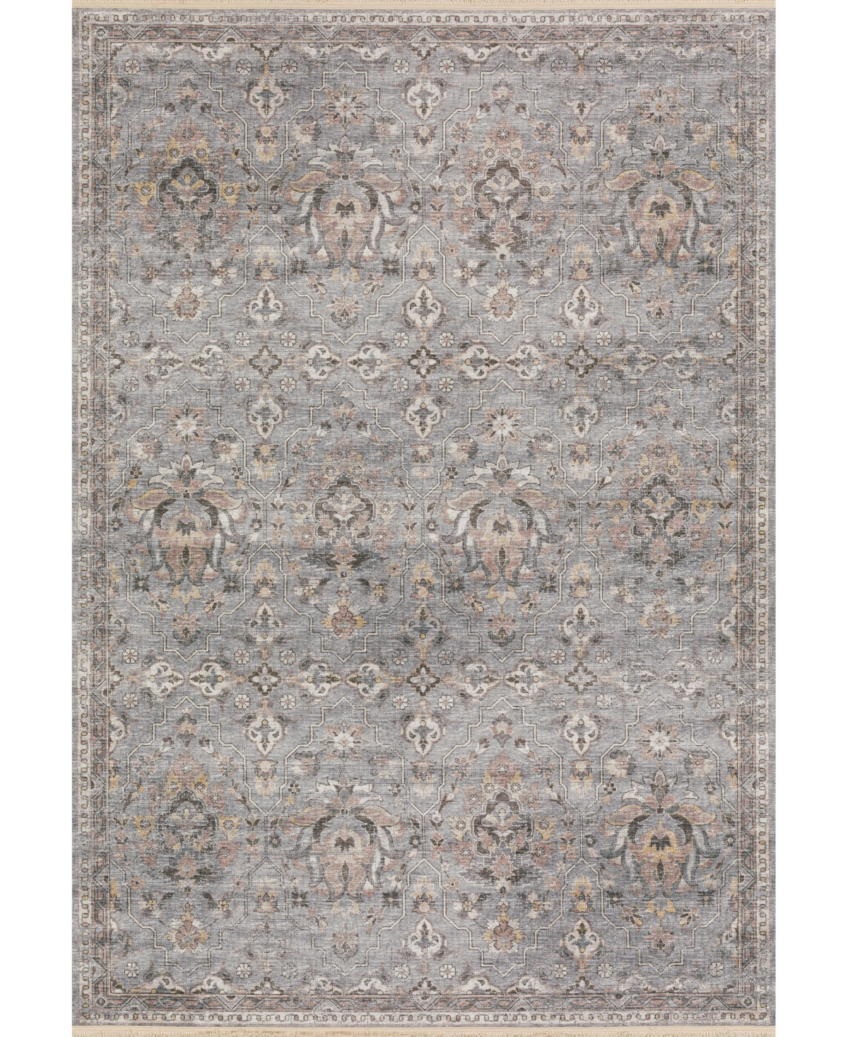 D Style Ionic IOC4 5' x 7'6in Area Rug - Silver Tone