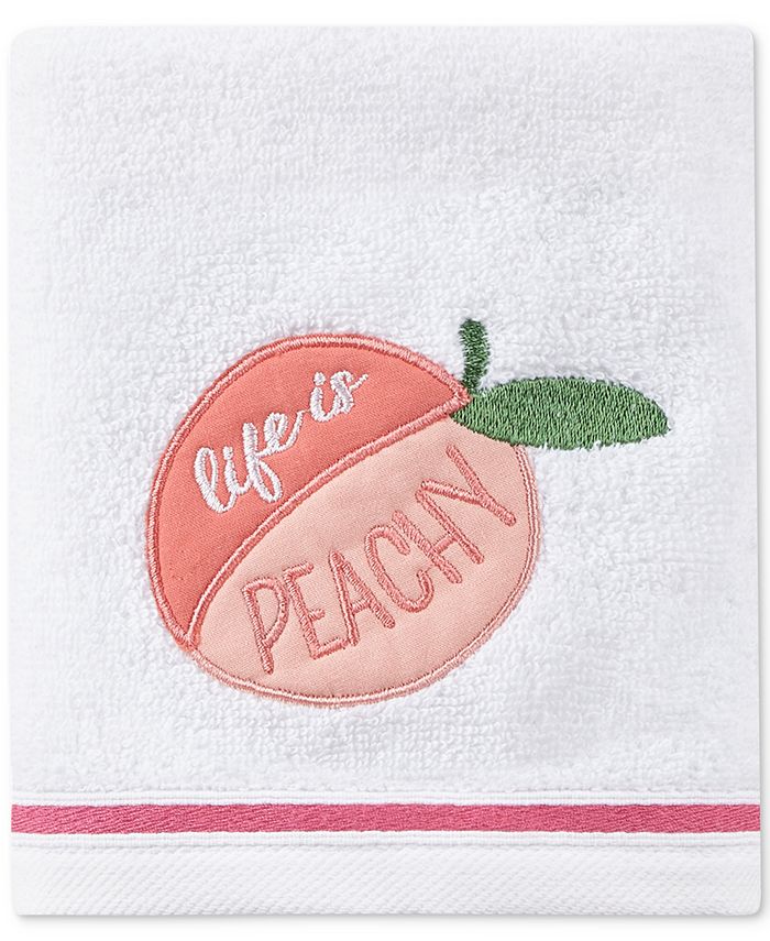 Martha Stewart Collection Peachy Embroidered Hand Towel, Created for