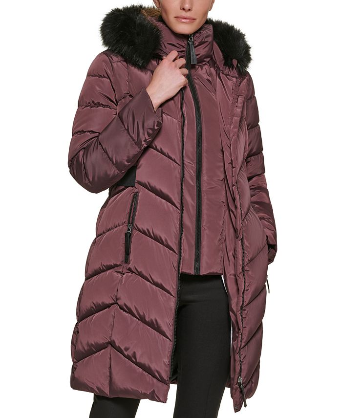 Krijt Proficiat Mand Calvin Klein Petite Belted Faux-Fur-Trim Hooded Puffer Coat, Created for  Macy's & Reviews - Coats & Jackets - Petites - Macy's