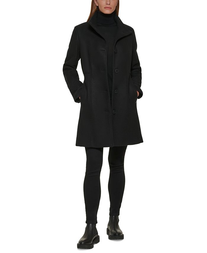 Calvin Klein Womens Walker Coat (Black)