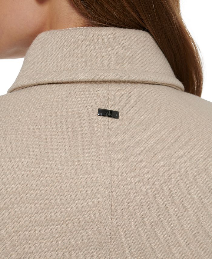 Calvin Klein Women's Snap Zipper Club-Collar Coat & Reviews - Coats ...