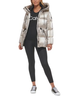 Calvin Klein - Women's Shine Hooded Anorak Puffer Coat