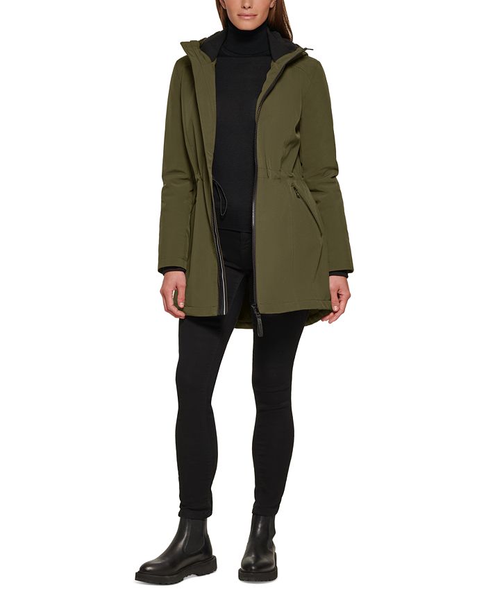 Calvin Klein Women's Hooded Faux-Fur-Lined Anorak Raincoat & Reviews ...