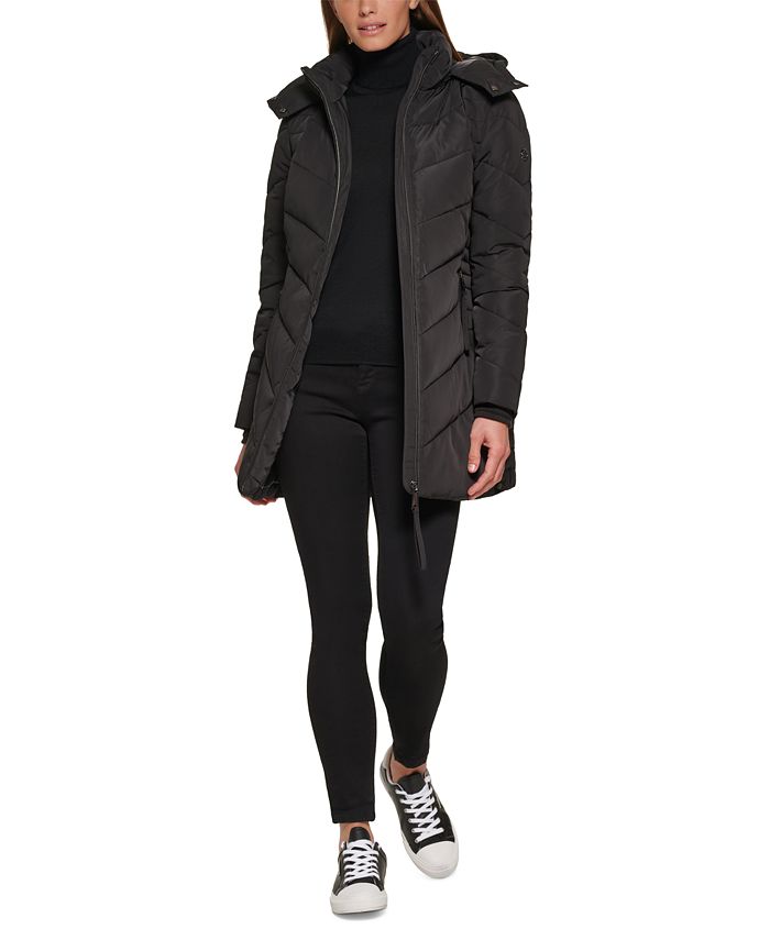 Autumn Kinship Wreath Women's Hooded Puffer Coat