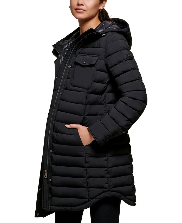 Dkny Womens Hooded Packable Puffer Coat And Reviews Coats And Jackets Women Macys 