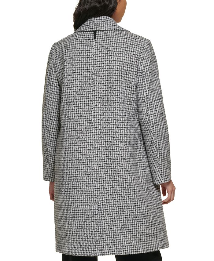 DKNY Women's Hound'stooth Walker Coat, Created for Macy's & Reviews