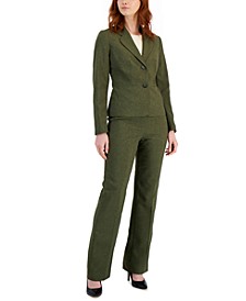 Women's Two-Button Pantsuit, Regular and Petite Sizes