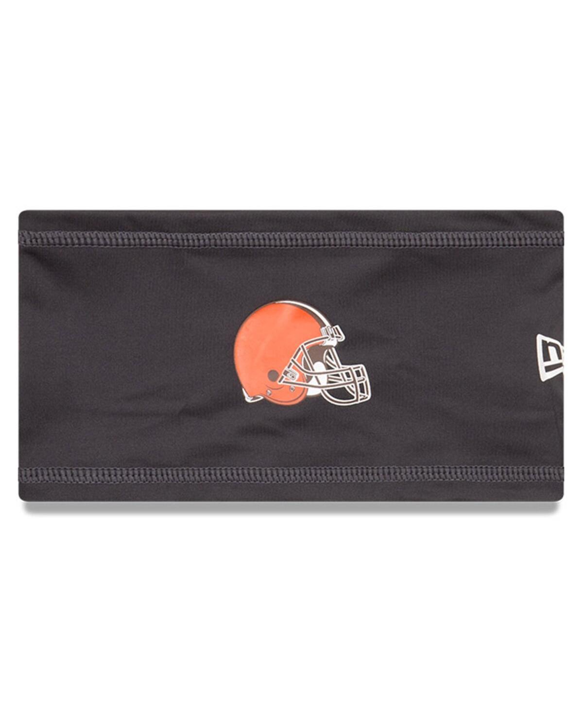 New Era Graphite Cleveland Browns Coolera Official Training Camp Headband In Graphite