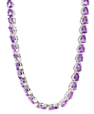 Macy's - Amethyst 18" Statement Necklace (34 ct. t.w.) in Sterling Silver (Also in Blue Topaz)
