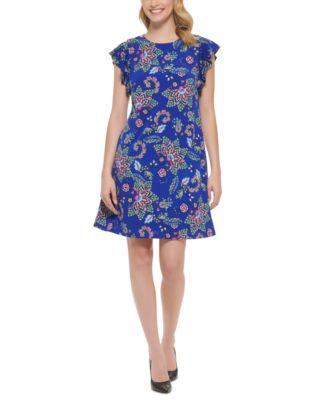 Paisley Print Flutter Sleeve Dress main image 0