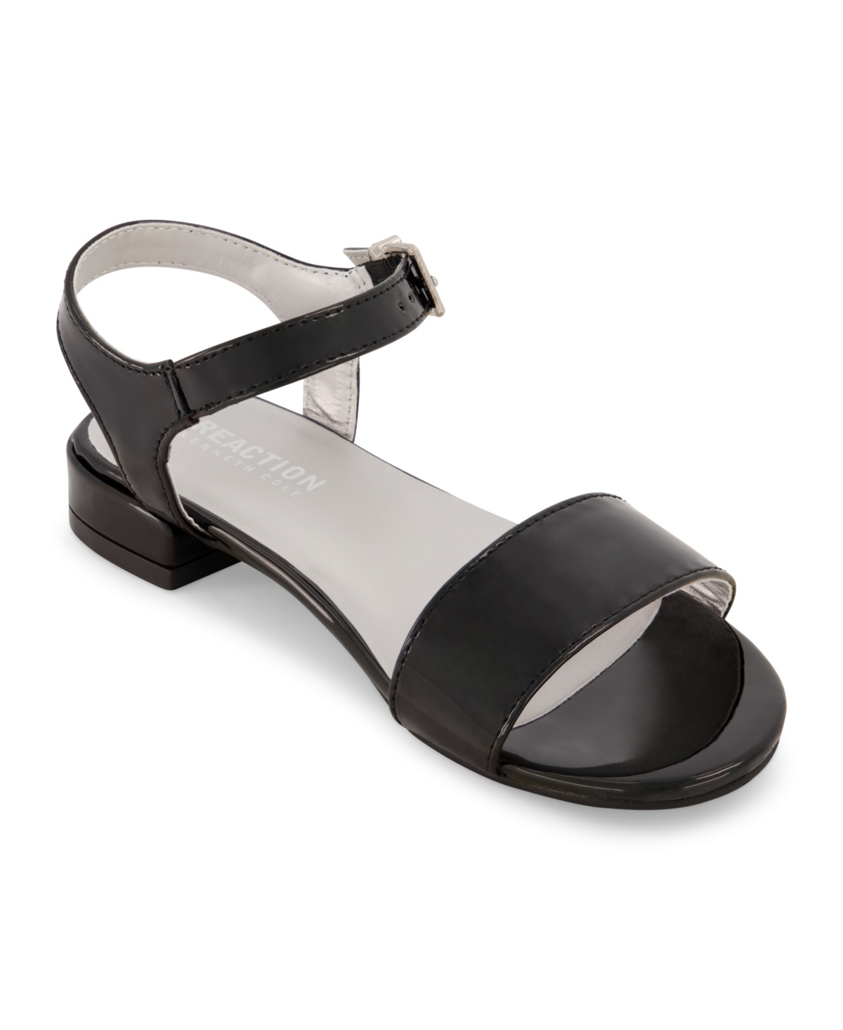 Shop Kenneth Cole New York Little Girls Patent Dress Sandals In Black