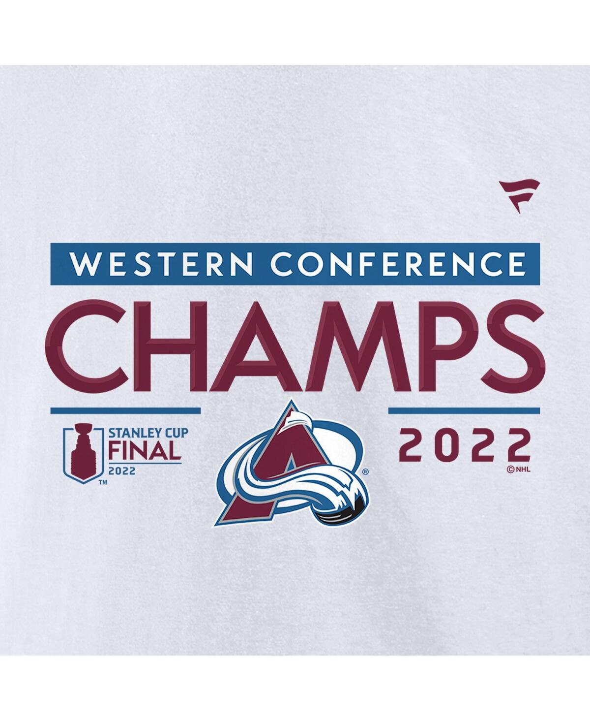 Men's FanaticsColorado Avalanche 2022 Western Conference Champions Locker Room T-shirt - White