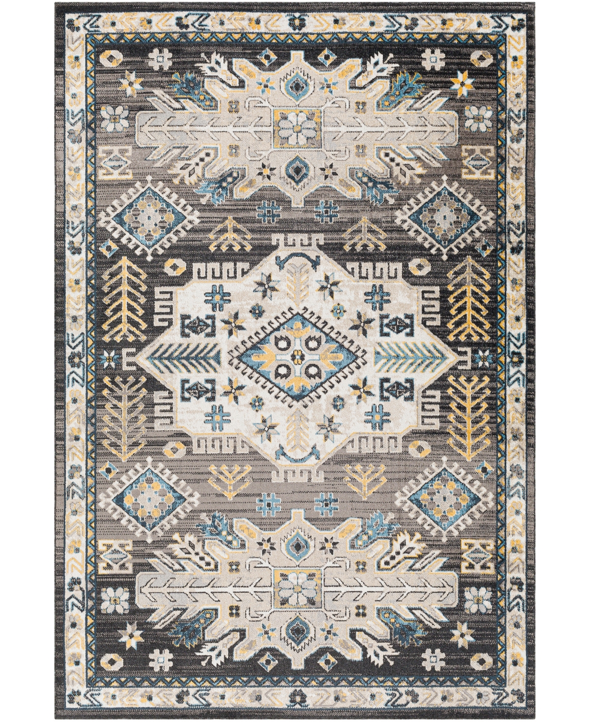 Abbie & Allie Rugs Wake Wke-2307 6'7in x 9' Area Rug - Black, Gray