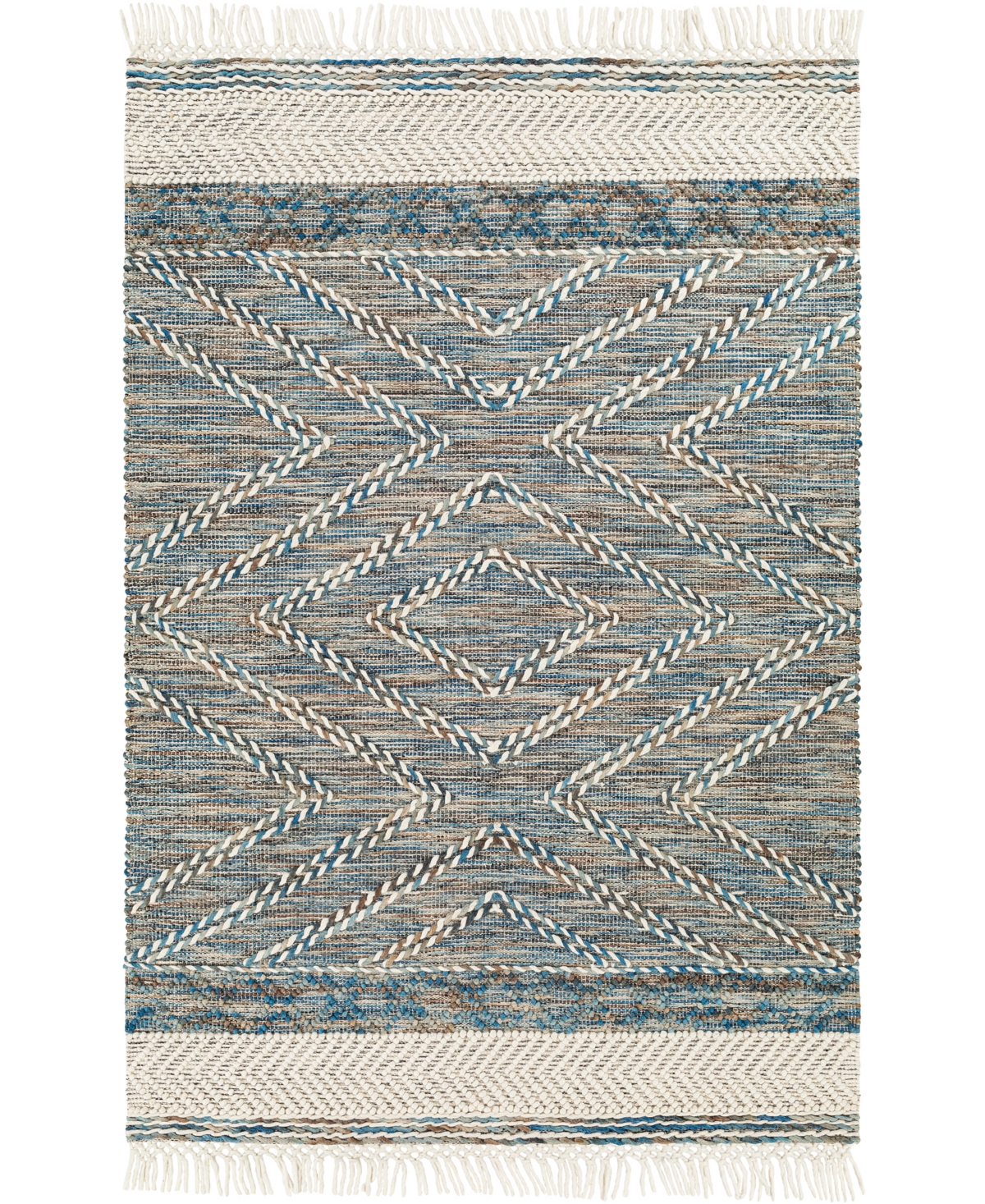 Surya Lucia Lci-2301 2'6in x 8' Runner Area Rug - Blue, Brown