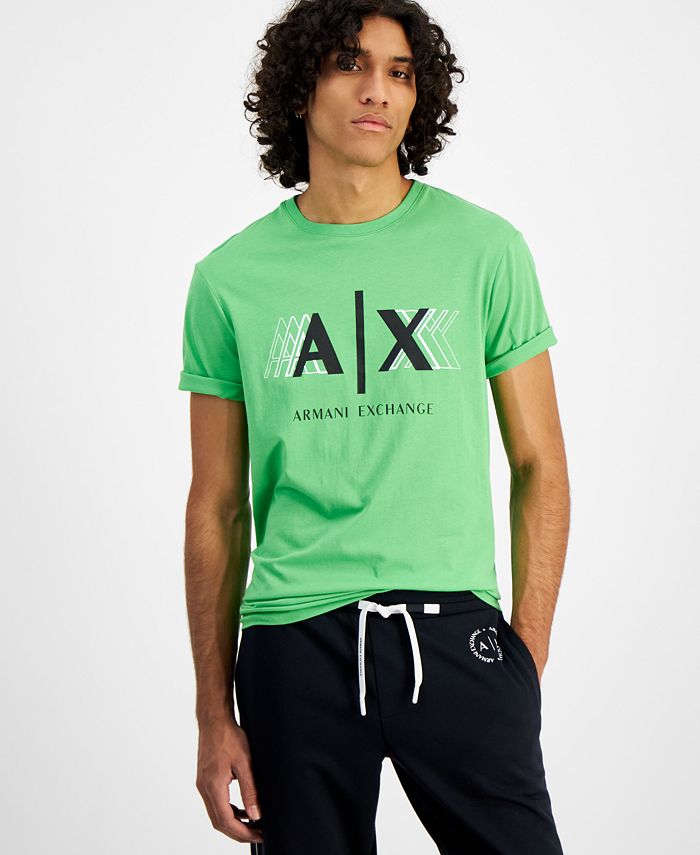 A|X Armani Exchange Men's Green Logo T-Shirt, created for Macy's & Reviews  - T-Shirts - Men - Macy's