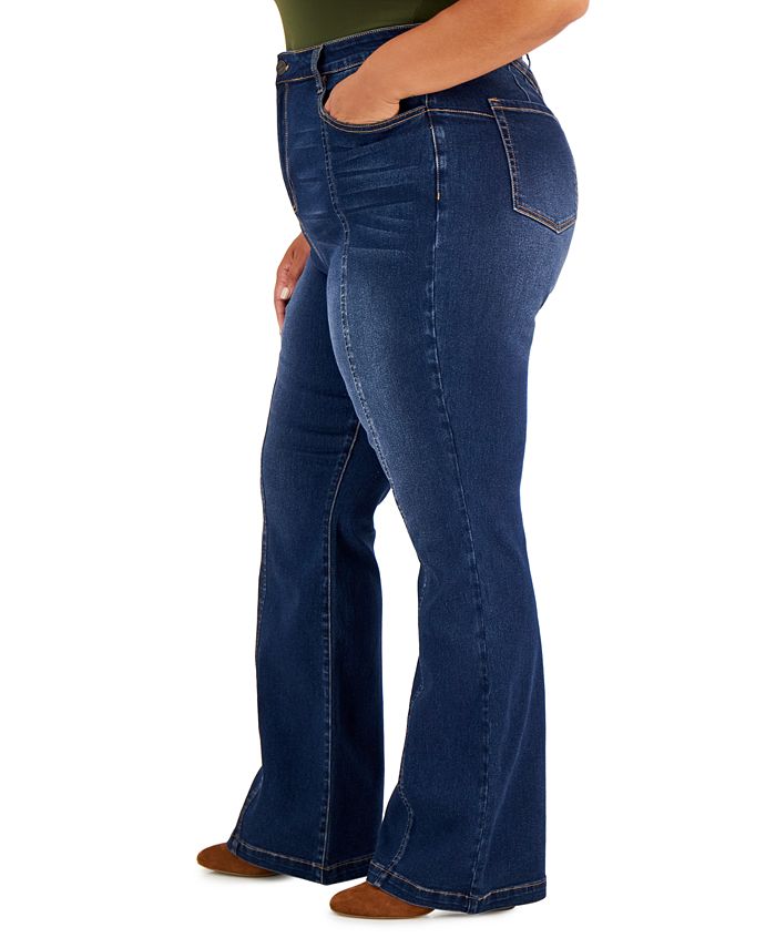 Dollhouse Trendy Plus Size Seamed HighRise Flare Jeans & Reviews