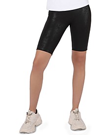 Women's Coated Biker Shorts