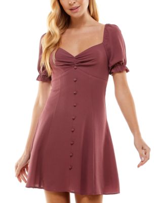 City Studios - Juniors' Sweetheart-Neck Fit & Flare Dress