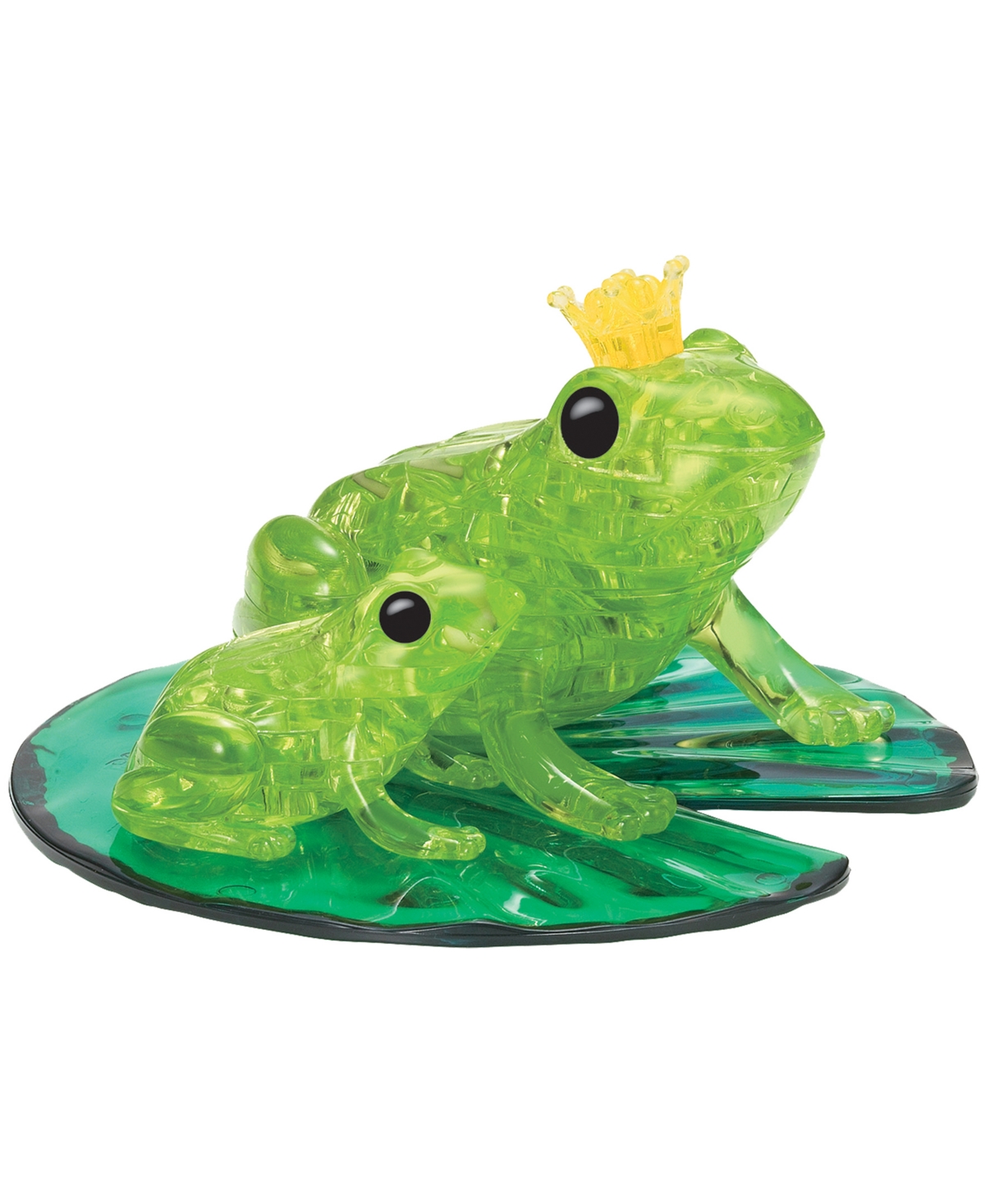 Bepuzzled 3d Frog Crystal Puzzle Set, 43 Piece In Green
