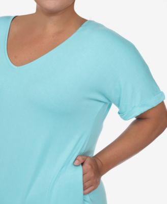 Plus Size Short Sleeve V-neck Maxi Dress