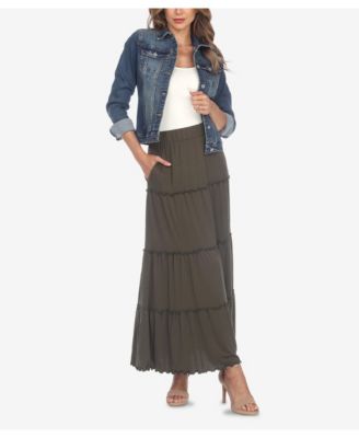 Women's Tiered Maxi Skirt