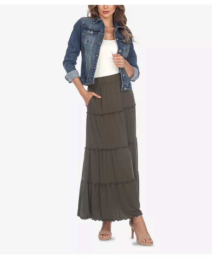 Women's Tiered Maxi Skirt - thumbnail 8