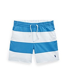 Toddler Boys Rugby-Stripe Jersey Shorts