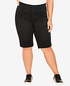 Plus Size Butter Denim Pull On Shorts