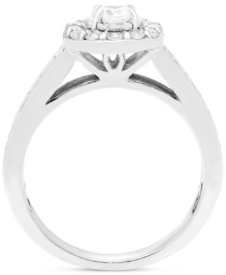 Diamond Halo Engagement Ring (3/4 ct. t.w.) in 14k White or Yellow Gold