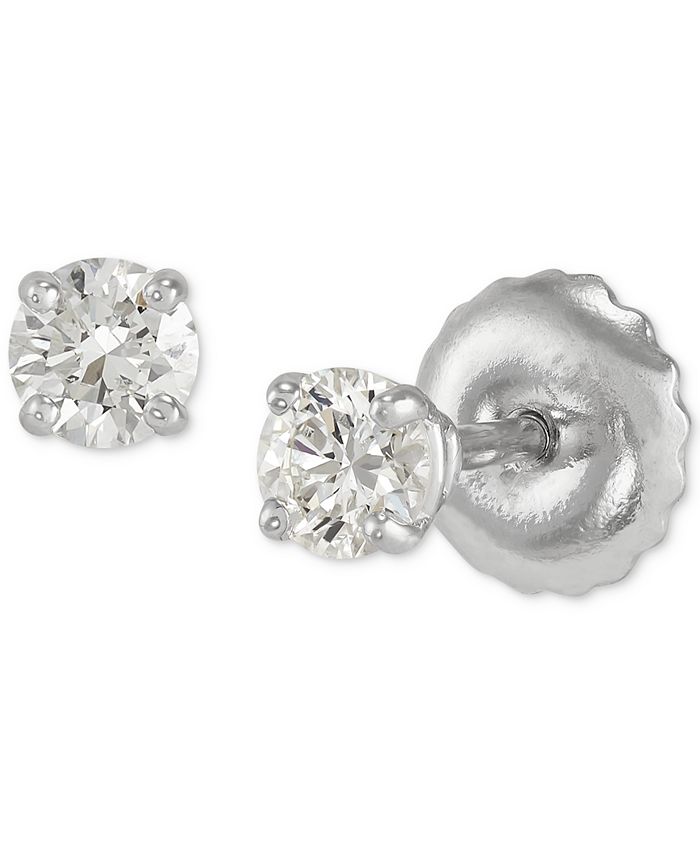 Macy's Diamond Stud Earrings (1/4 ct. t.w.) in 14k White Gold Macy's
