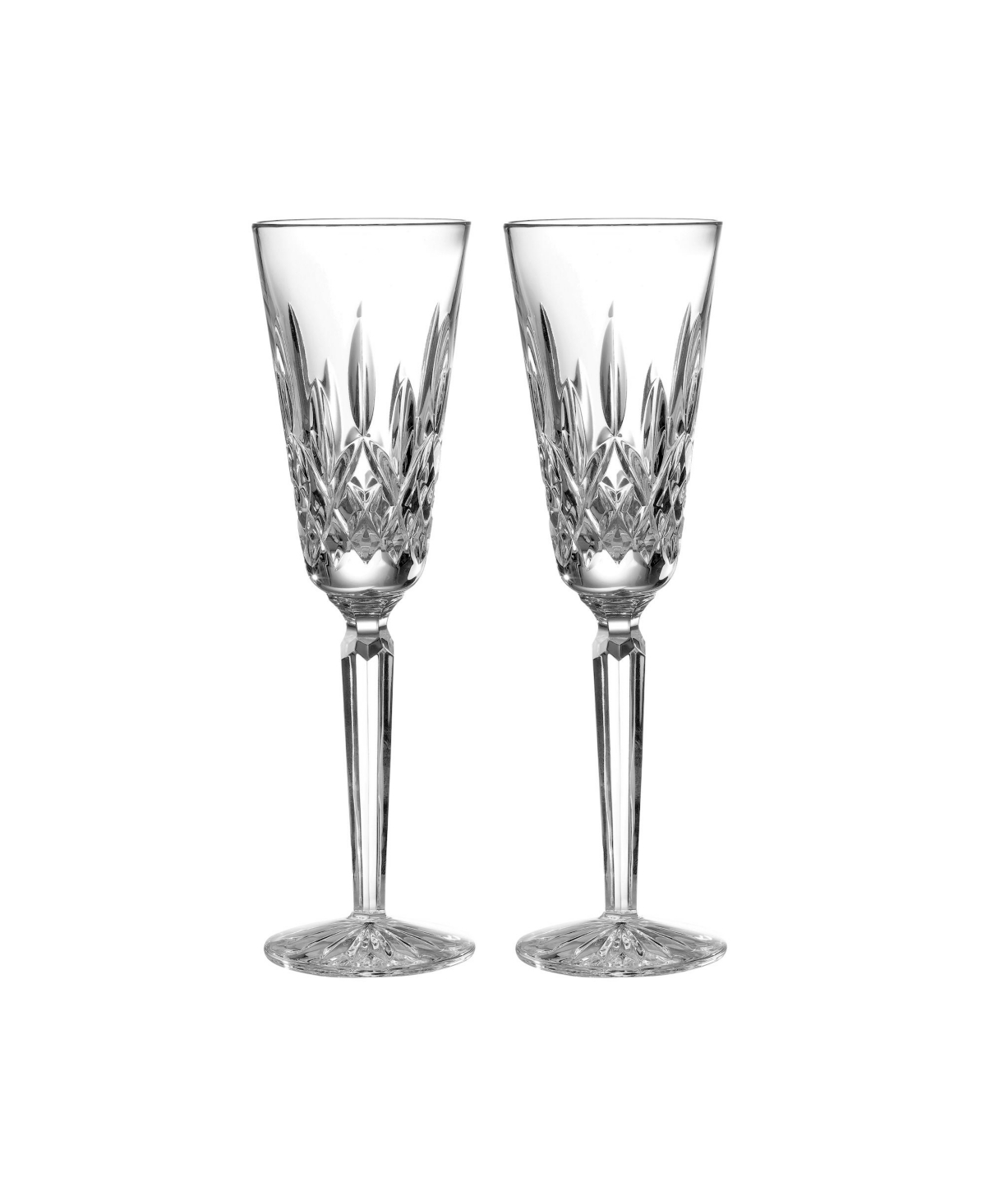 Waterford Lismore 2 Piece Tall Flute Set, 4.5 oz In Clear