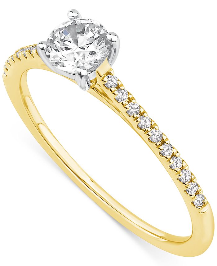 Macy's yellow gold engagement sales rings