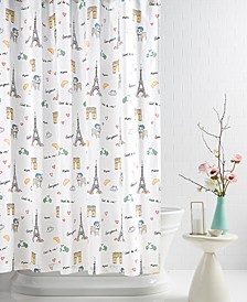 Paris Pup Shower Curtain, Created For Macy's