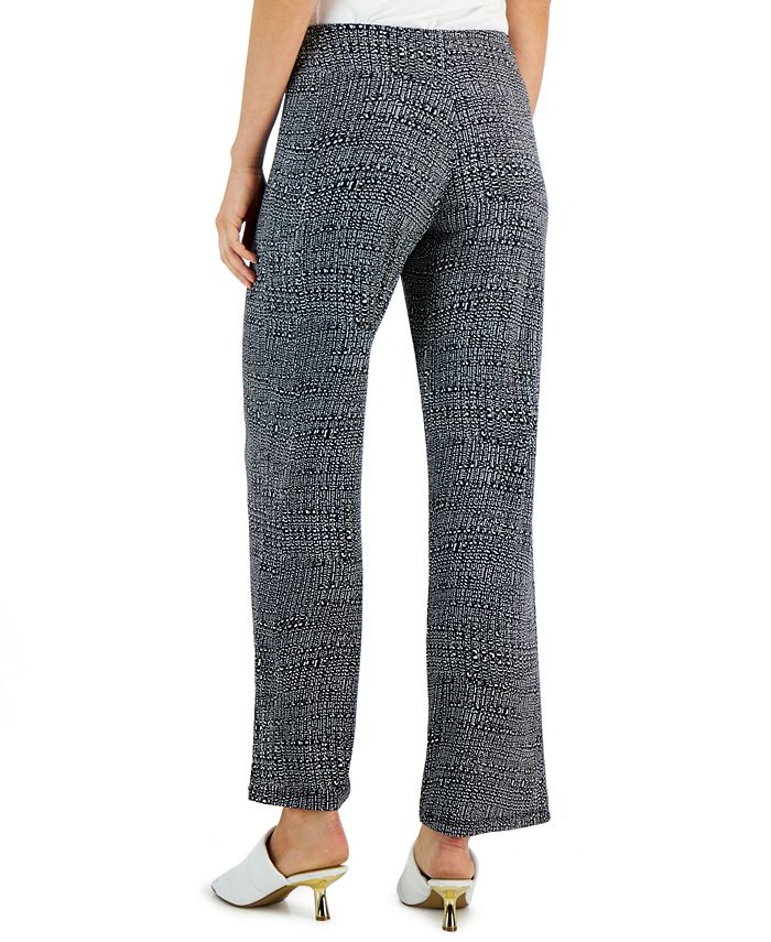 Alfani Women's Printed Wide-Leg Pants, Created for Macy's & Reviews ...