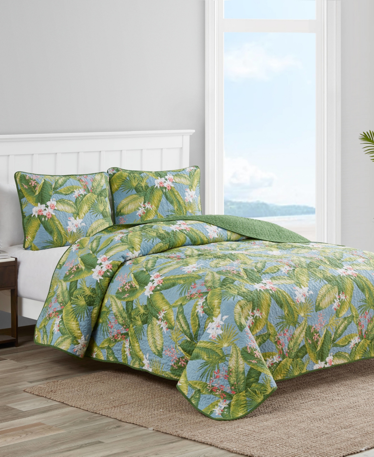 Tommy Bahama Home Aregada Dock Reversible Piece Quilt Set