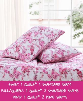 2 Piece Floral Vineyard Quilt Set, Twin