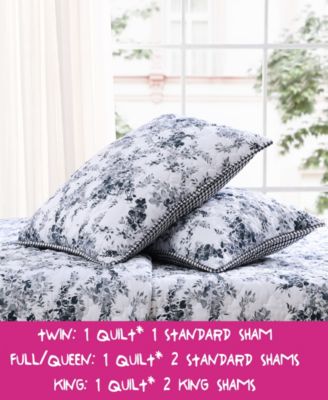 2 Piece Floral Vineyard Quilt Set, Twin